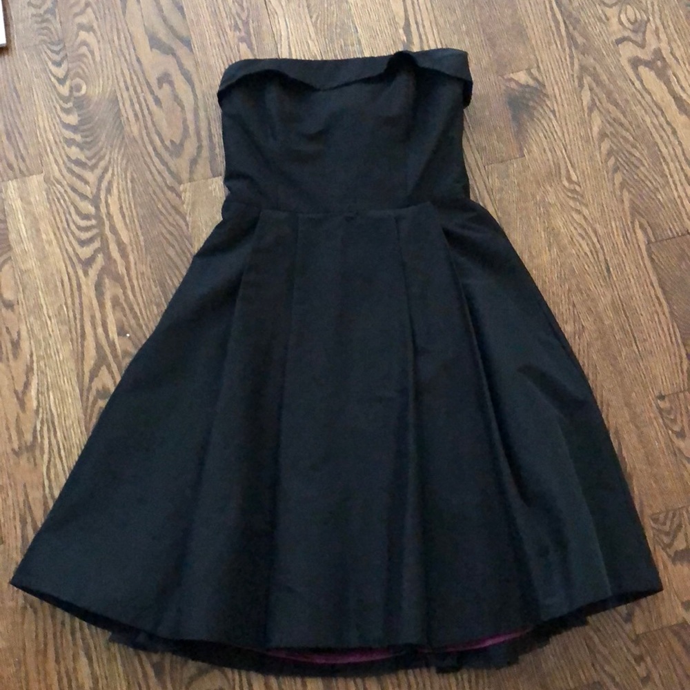 White House Black Market- strapless black dress